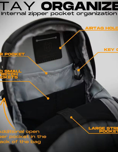 Load image into Gallery viewer, Magnetic Gym Phone Sling Bag for Men Women GYM Floor Organizer Sport Chest Crossbody Handle Pouch for Earphone Key Water Bottle
