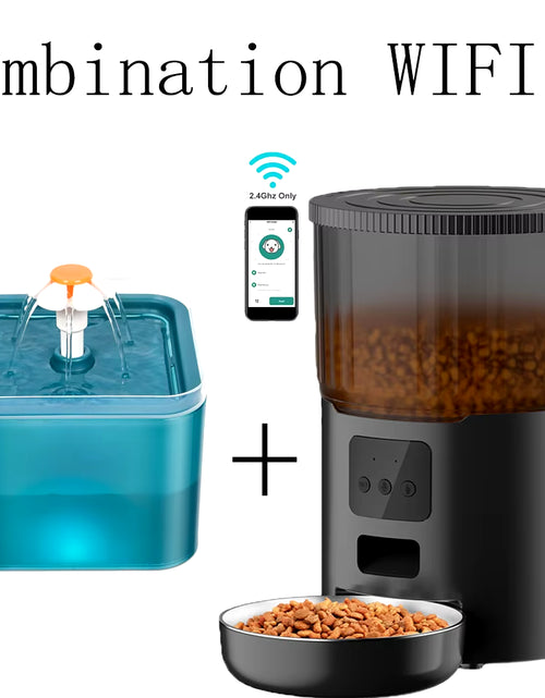 Load image into Gallery viewer, 4L Pet Feeder Tuya WIFI Automatic Dog Food Dispenser Smart Cat Feeder 2L Cat Automatic Drinking Fountain Dog Water Feeder
