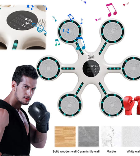 Wall Target Music Boxing Machines Bluetooth-Compatible Punching Bag Type-C Charging Boxing Puncher Reaction Training Equipment