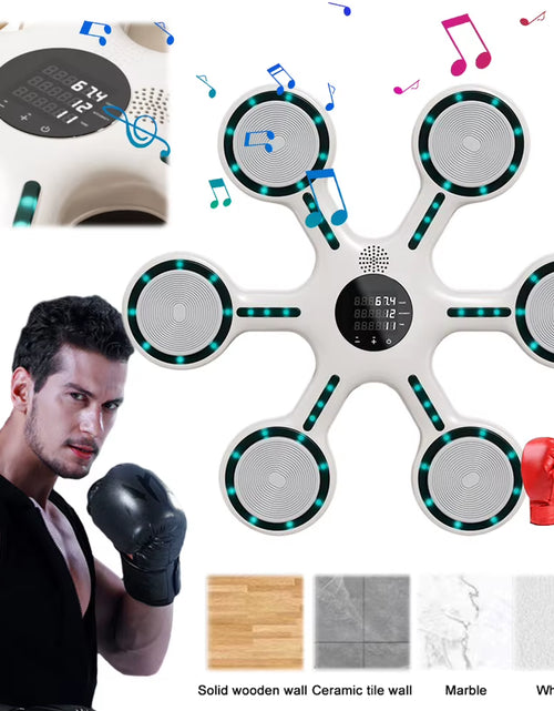 Load image into Gallery viewer, Wall Target Music Boxing Machines Bluetooth-Compatible Punching Bag Type-C Charging Boxing Puncher Reaction Training Equipment
