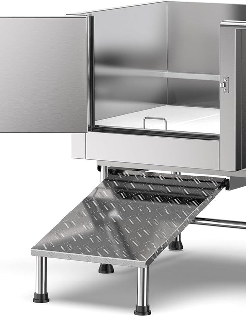 Load image into Gallery viewer, Flying Pig 62&quot; Stainless Steel Pet Dog Grooming Bath Tub with Walk-In Ramp &amp; Accessories (Left Door/Right Drain)
