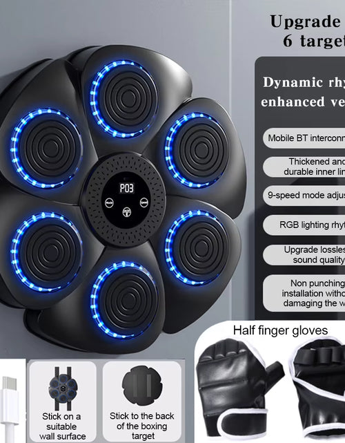Load image into Gallery viewer, Smart Bluetooth Music Boxing Machine Musical Wall Boxing Machine Wall Target Hanging Sandbag Reaction Training Punching Bag
