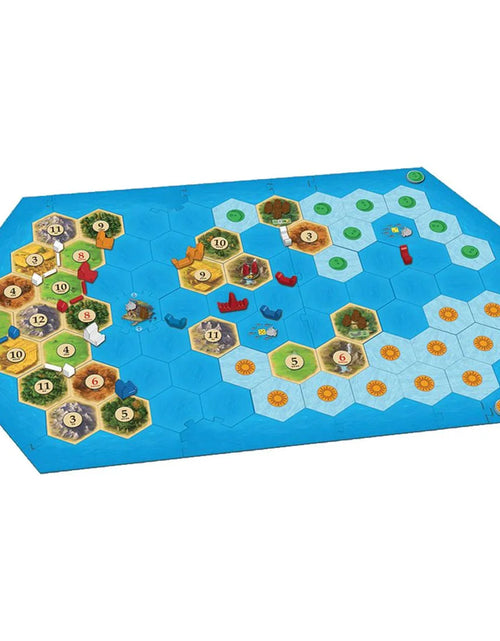 Load image into Gallery viewer, Catan: Explorers &amp; Pirates Expansion Strategy Board Game for Ages 12 and Up, from Asmodee
