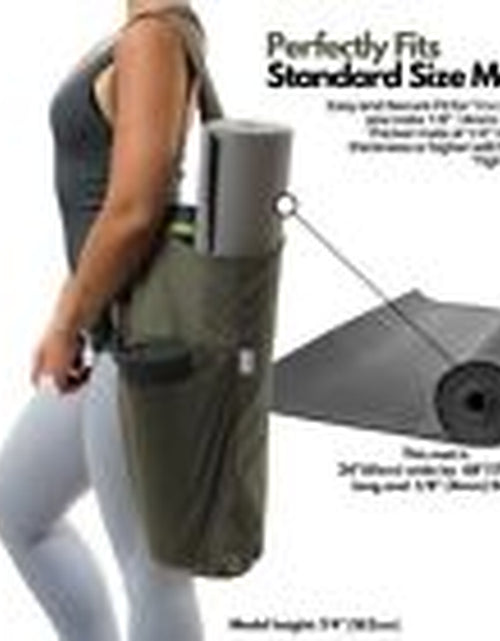Load image into Gallery viewer, Yoga Mat Bag | the ORIGINAL Tote Yoga Bag | Sling Yoga Tote Olivine Green
