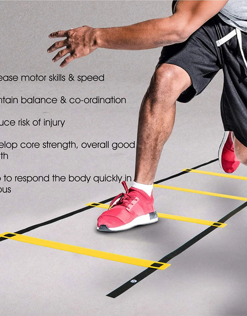 Load image into Gallery viewer, Speed and Agility Training Ladder with Carry Bag - 8 Rung (Yellow)
