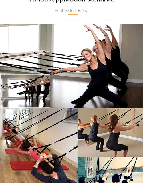 Load image into Gallery viewer, Pilates Stick Yoga Pilates Bar Barre Basic Kit Exercise Resistance Bands
