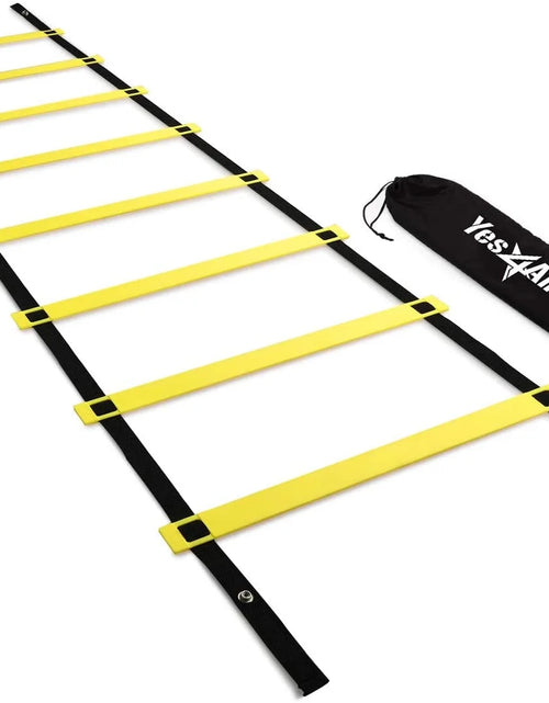 Load image into Gallery viewer, Speed and Agility Training Ladder with Carry Bag - 8 Rung (Yellow)

