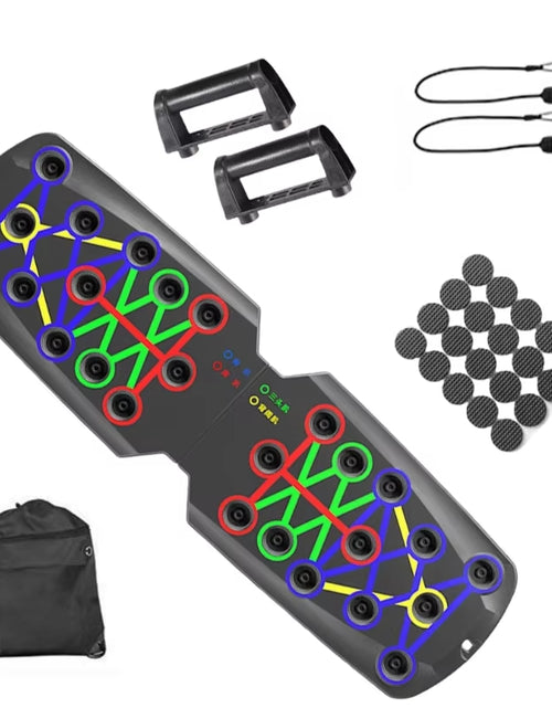 Load image into Gallery viewer, Multifunctional Push up Boards Press up Board Equipment Pushup Stands Push up Boards Exercise Board with Resistance Band
