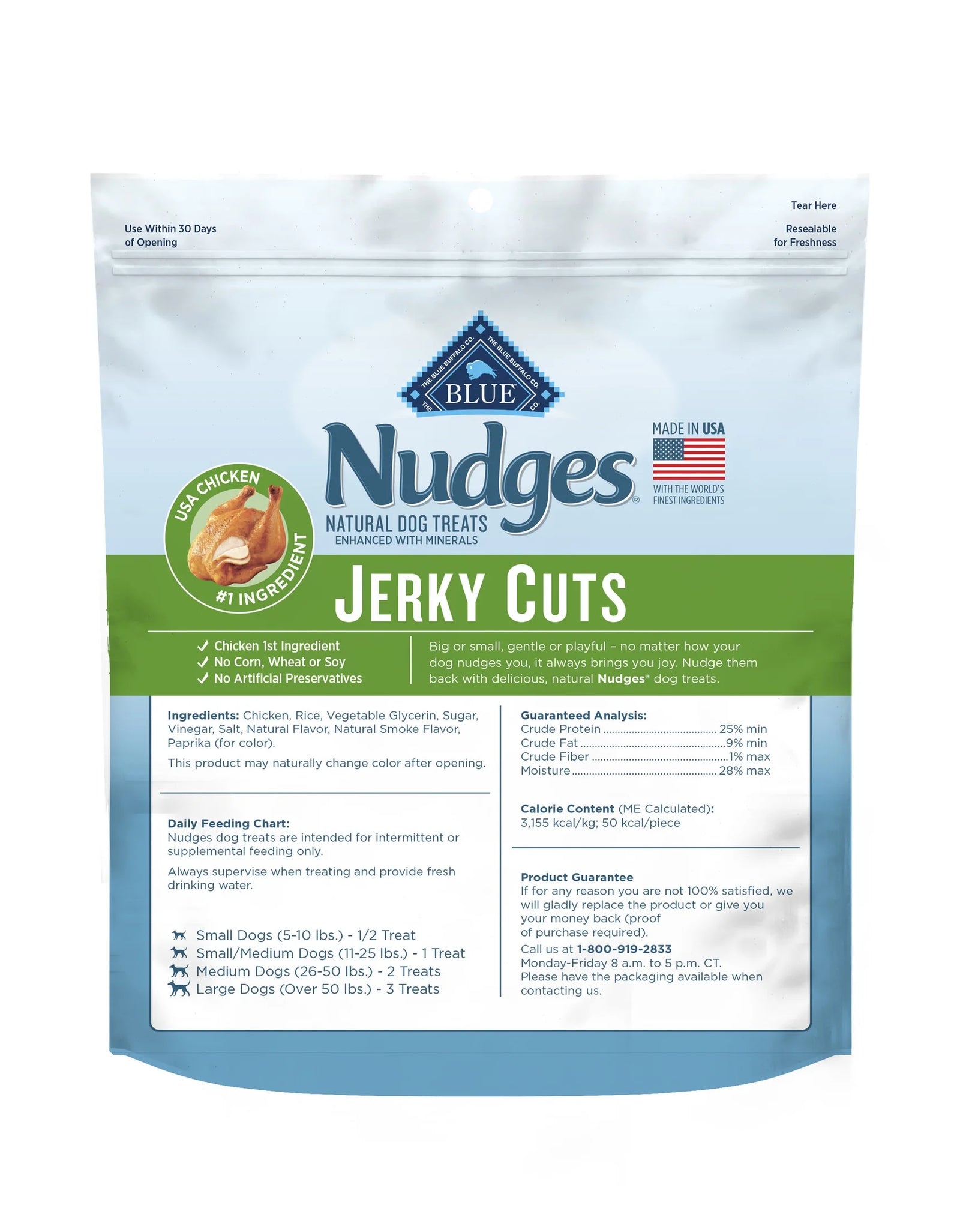 Nudges Jerky Cuts Dog Treats Made with Real Chicken, 5-Oz. Bag