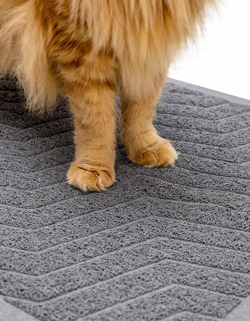 Load image into Gallery viewer, Cat Litter Mat, Kitty Litter Trapping Mesh Mat, 35 X 23 Inch Large, Premium Durable PVC Rug, No Phthalate, Urine Waterproof, Easy Clean, Washable, Scatter Control, Litter Box Carpet
