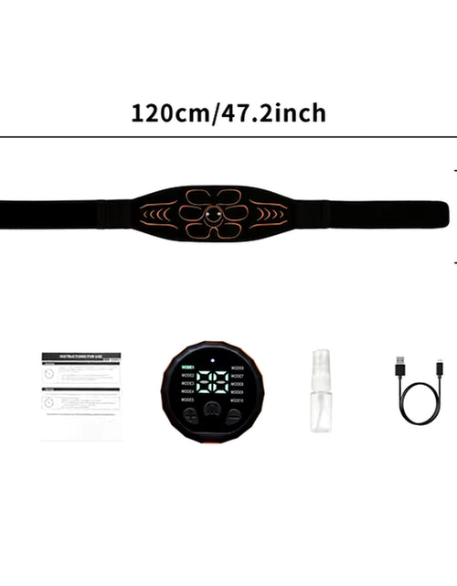 Load image into Gallery viewer, ABS Stimulator EMS Abdominal Muscle Trainer Body Waist Slimming Belt Weight Lose Muscle Toner Fitness Equiment USB Recharge
