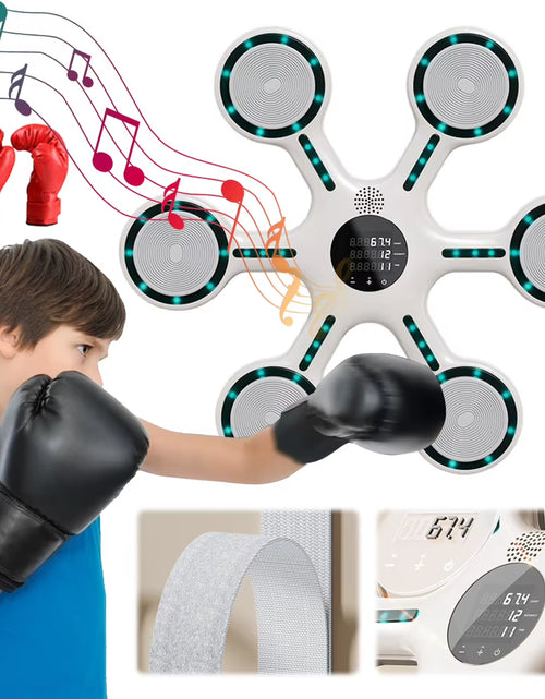 Load image into Gallery viewer, Wall Target Music Boxing Machines Bluetooth-Compatible Punching Bag Type-C Charging Boxing Puncher Reaction Training Equipment
