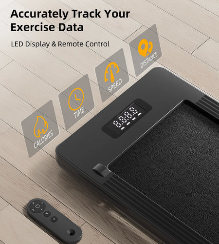 Walking Pad - under Desk Treadmill, Treadmill for Home/Office, Quiet and Stable Pad with Remote Control LED Display- Ideal for Fitness Enthusiasts